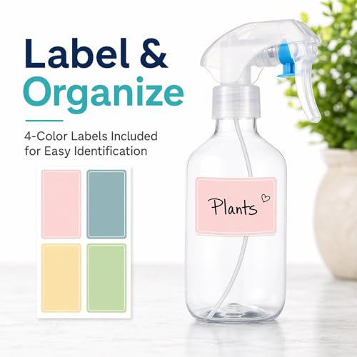 Leakproof Spray Bottle 2 Pack 10 oz, Ultra Fine Mist Sprayer