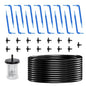 Solar Drip Irrigation Kit Accessories, 49FT Tubing, 15 Drippers - size: 49ft Drip Irrigation Extension Accessories