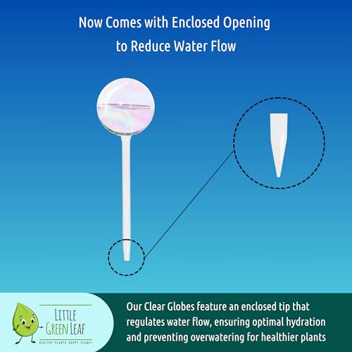 Plant Watering Globes 2 Pack – Self Watering Bulbs for Plants, 200ml Medium - color: 2pk 200ml Clear Rainbow
