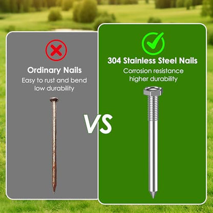 2-in-1 Lawn Aerator, Heavy Duty Manual Core Aerator Lawn Tool with 16 Iron Spikes & 4 Hollow Tines Garden Tools for Yard Grass Soil