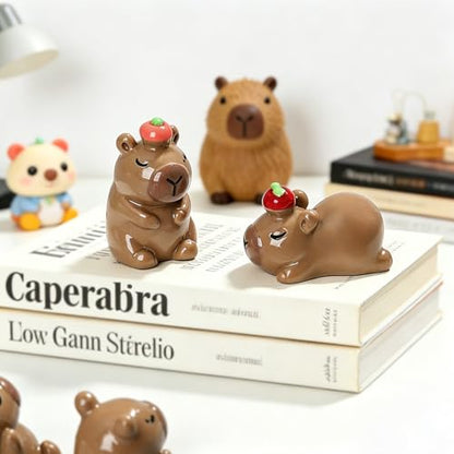 shixinhui 40Pcs Mini Resin Capybara Figures, Tiny Animal Figurines to Hide - color: Cute Capybara 40pcs