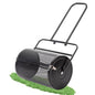VINGLI Compost Spreader, Peat Moss Spreader with Height Adjustable Handle, T Shaped Handle Peat Moss Roller, Seed Spreader for Lawn Backyard Outdoor (24“ -Black U Shape)