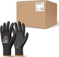 toolant Crinkle Latex Work Gloves, 120 Pairs, Black, Large - color: Black - 120 Pairs, size: Large