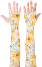 Gardening Sleeves for Women UV Sun Protection with Thumb Hole Anti-Scratch - color: Chrysanthemum