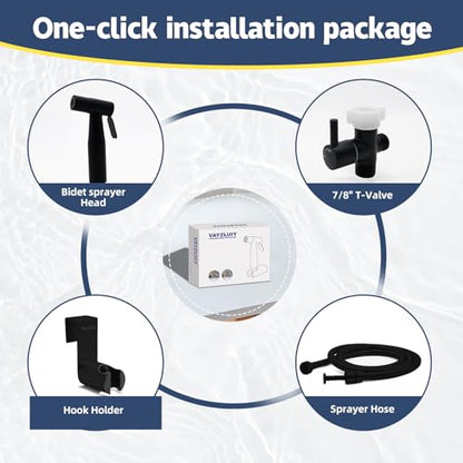 Handheld Bidet Sprayer for Toilet, Adjustable Water Pressure (Matte Black - style: Matte Black