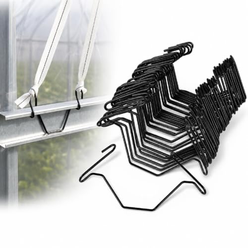 Hicarer 30 Pack Greenhouse Spring Wire Hooks Batten Tape Lock Channel Clips