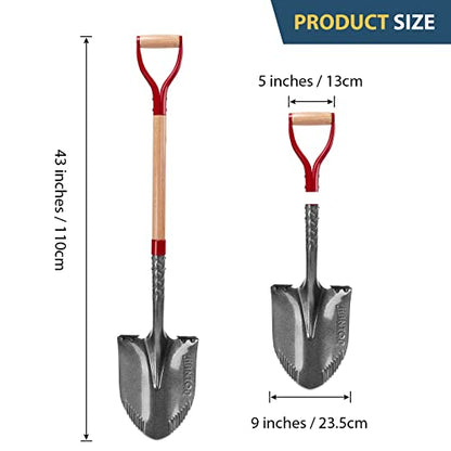 Sharp Sawtooth Blade Garden Shovel Round Digging Shovels Spade 43 in - style: Garden