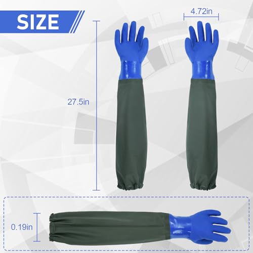 MUMUKE Long Waterproof Gloves, 28 inch