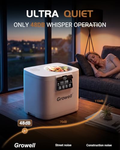 Growell Electric Composter for Kitchen,4L Countertop Food Waste Compost Bin - color: White