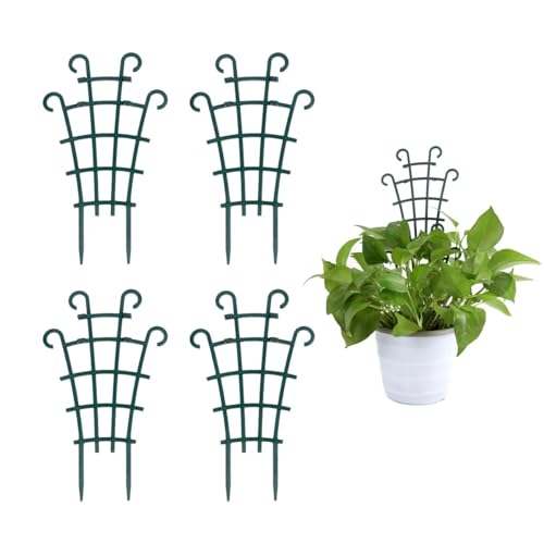 UWIOFF Trellis for Potted Plants, 4Pcs Stackable Small Indoor Plant Trellis