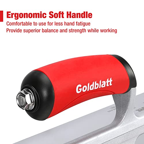 Goldblatt 2-Piece Notch Trowel Set, 1/8"X1/8" Square & 1/4"X1/4" Square, Made of Premium Stainless Steel with Soft Grip Handle, Perfect for Masonry Tile Work