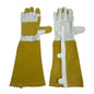 OGRE Zip-Up Rose Pruning Gloves, Long Leather Thorn Protection - size: Large