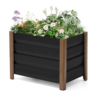 GarveeTech 24"x16"x18" Raised Garden Bed, Alloy Planter Bed