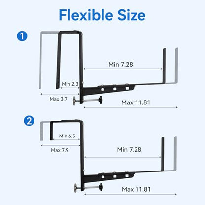 Halatool Window Box Brackets Outdoor, 4Pack Adjustable Planter Box Brackets