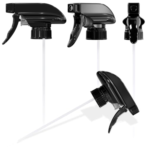 4 Pack Spray Nozzle for Bottles, Trim-to-Fit Tube; Plastic (Black) - color: 4 Pcs Black