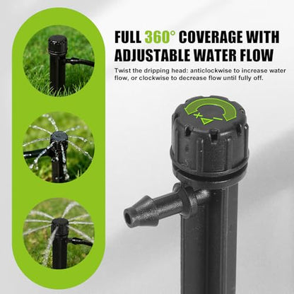 60pcs Drip Irrigation Emitters Irrigation Drippers Adjustbale Drip Emitters