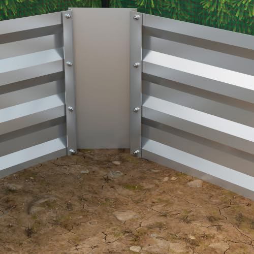 Outsunny 8.6 x 3 x 1ft Metal Planter Box with Mini Greenhouse, Green/Silver - color: Green and Silver, size: 8.6' x 3'