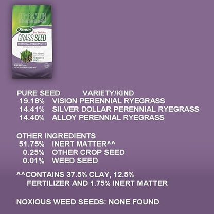 Scotts Turf Builder Grass Seed Perennial Ryegrass Mix, 5.6 lbs. - size: 5.6 lb.