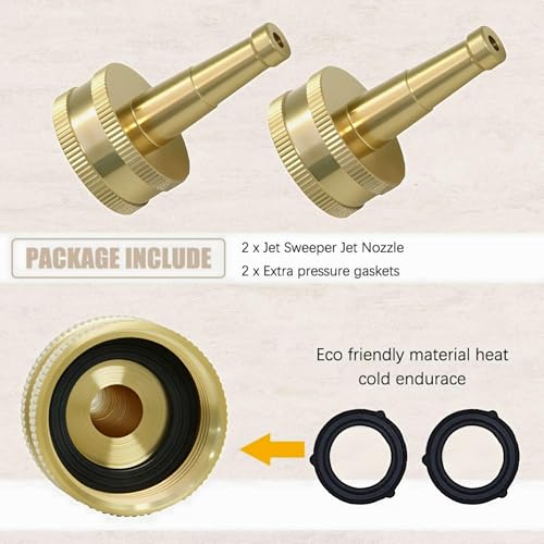 Suntai Solid Brass Jet Sweeper Jet Nozzle, 3 Pack