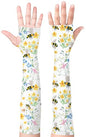 Gardening Sleeves for Women UV Sun Protection with Thumb Hole Anti-Scratch - color: Yellow Bee