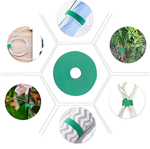 5 Rolls Garden Tie Green Tape - Twist Ties for Plants 1/2" 165ft Garden Plant Ties Soft and Tomato Plant Ties - Plant Twist Tie for Plant Gardening, Home, Office - size: 5 Pack
