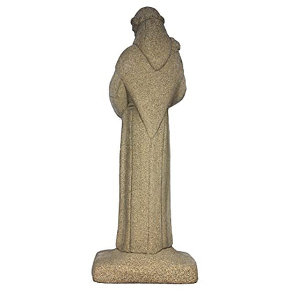 Emsco Group 2230-1AZ Saint Francis Statue – Natural Sandstone Appearance – Made of Resin – Lightweight – 29” Height - color: Sandstone, style: Saint Francis