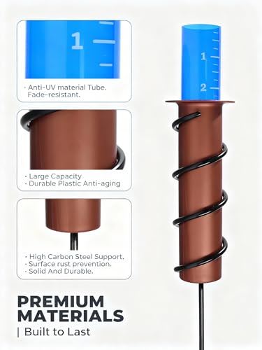 7.8 Inch Large Rain Gauge Outdoor