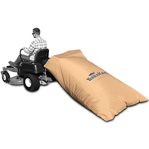 TerraKing 54 Cu. Ft. Leaf Bag XL, 150" Opening – Fits 3-Bag Hood Systems – For Ride-On Lawn Mowers – Heavy Duty Nylon Bottom – Fast & Easy Collection – Tan (ST95033) - style: XL ( (54 cu. ft. / 150Inch opening)