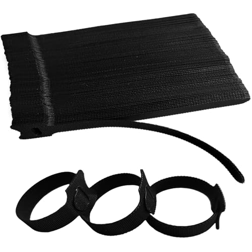 10 Inches 120 PCS Black Reusable Cable Ties,Multi-purpose Adjustable Cord Straps,Cable Organizer,Cord Wrap and Hook Loop Cords Management,Adjustable Cord Ties - size: 10inches-120PCS