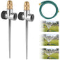 2 Pack Lawn Sprinkler with Hose, Metal Water Garden Sprinklers with Nozzle - style: Sprinkler with Hose