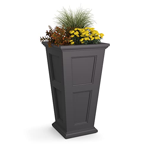 Mayne Fairfield 40in Tall Planter - Graphite Grey - 28in x 28in x 28in - Polyethylene - Soil Capacity: 40 Gallons (8801-GRG) - color: Graphite Grey, size: 40in