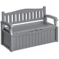Homall 75 Gallon Outdoor Storage Benches Lockable Deck Box Waterproof - color: Grey