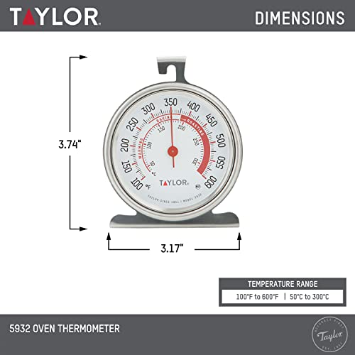 Taylor Precision Products Large Dial Thermometer, Silver - size: Pack of 1