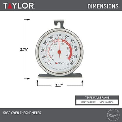 Taylor Precision Products Large Dial Thermometer, Silver - size: Pack of 1