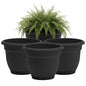 Bloem Ariana 8" Plastic Self-Watering Planter, Black, 4-Pack - color: Black, size: 8" (Pack of 4)