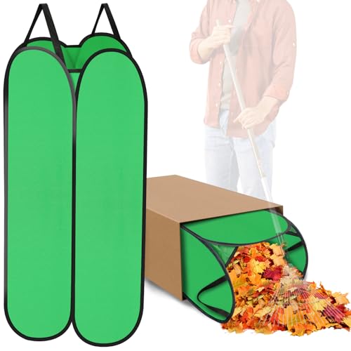 2 Pack Leaf Bag Holder, Pop Up Leaf Bag Chute for Easy Leaves Collecting