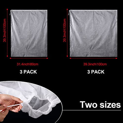 Shappy 6 Pcs Plant Covers Freeze Protection Winter Frost Blanket for Outdoor Plant Bag 31.5 x 39.4 Inch, 39.4 x 39.4 Inch Shrub Jacket with Drawstring Reusable Frost Cloth for Cold Weather Fruit Tree - size: 31.5 x 39.4 Inch, 39.4 x 39.4 Inch