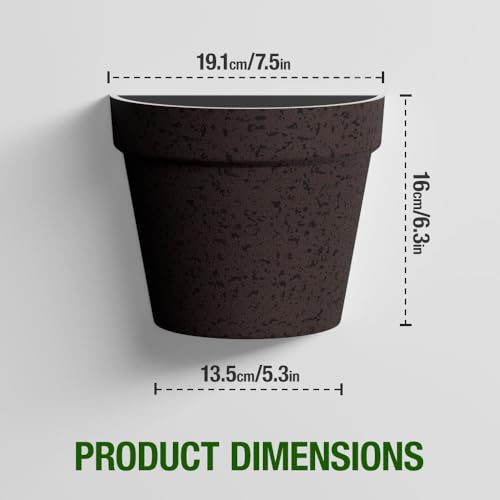 Asnext 2 Pack Indoor Wall Planter, 7.5 Inch Wall Planter Pot, Iron - color: Iron