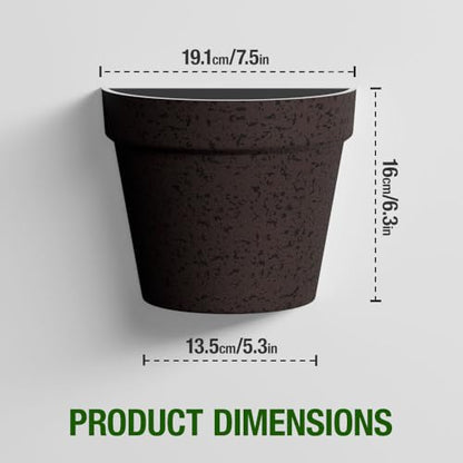 Asnext 2 Pack Indoor Wall Planter, 7.5 Inch Wall Planter Pot, Iron - color: Iron