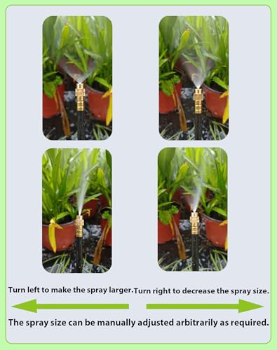 360° Adjustable Drip Irrigation Sprinkler Kit – Garden Watering System - size: 100 FT
