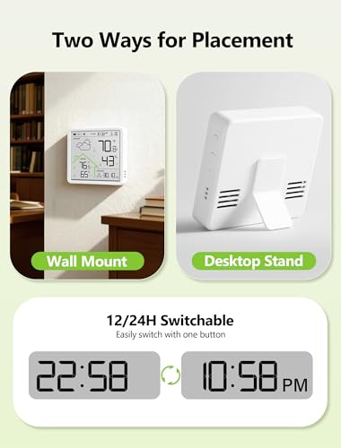 Wireless Weather Station, Indoor Outdoor Thermometer with 4.3" Display