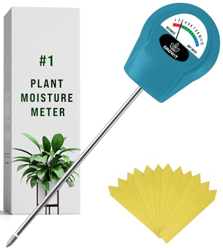 Soil Water Monitor for Plants - Soil Moisture Meter | Hydrometer for Plants | Plant Moisture Meter Houseplants | Water Tester for Plants | Farming Indoor and Outdoor Plants- Teal