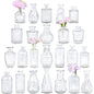 TBWIND 24pcs Clear Glass Bud Vases Set - color: Clear-24pcs, size: 24Pcs