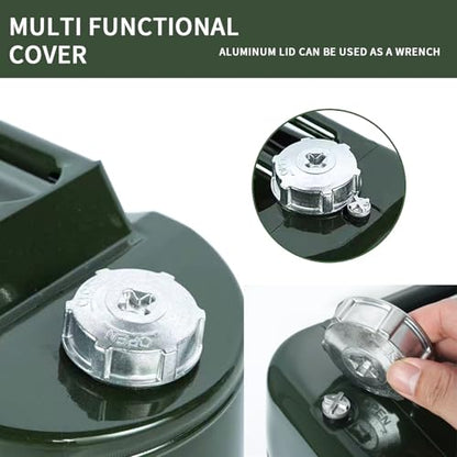 5 Gallon Metal Watering Can with Removable Spout, Square Garden Water Can for Outdoor Flower & Plant Watering, Camping Non-Drinking Liquid Storage Container, 20L - size: 5 gallon metal can