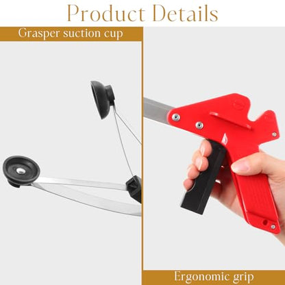 Sabary 10 Pack Suction Cup Trash Picker Grabber Tool,Red,35 Inch - color: Red, size: 35 Inch