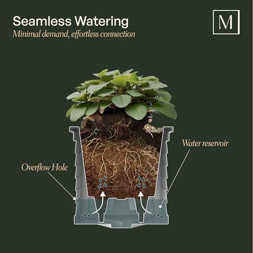 Mayne 5866-B Lakeland Square Patio Planter, 16x16, Black - color: Black, size: 16 in