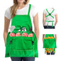 Gardening Apron Harvest Apron with Pockets, Green Garden Apron, Adjustable Waist Belt - color: Cross Back Apron