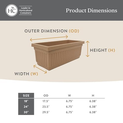 The HC Companies Venetian Window Planter Box, 30 Inch, Black, 2-Pack - color: Black, size: 30", style: Pack of 2