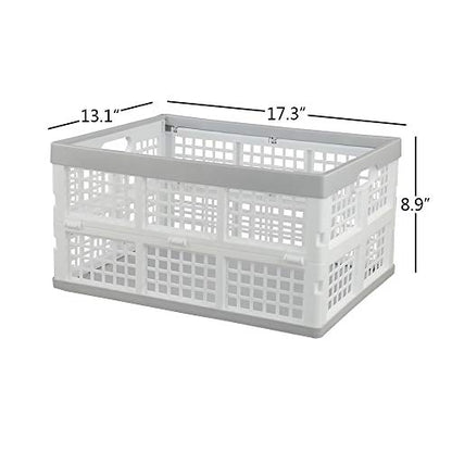 Vababa 28 L Plastic Collapsible Storage Bins, Set of 3 - size: 28 L