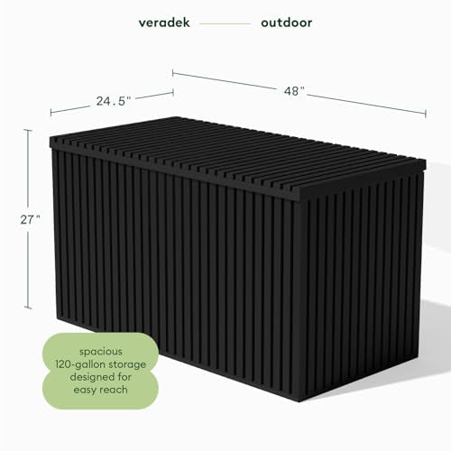 Veradek Everything Box - 120-Gallon Outdoor Storage Box - color: Black